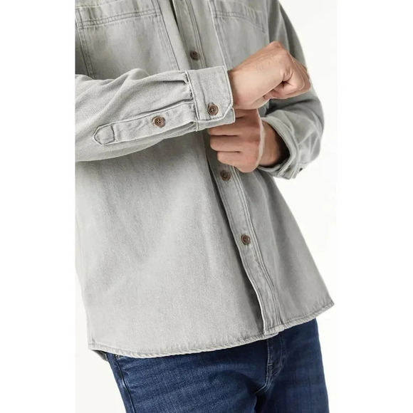 Mavi Men's Stefan Denim Jacket Shirt Stone Natural Dye Size XXL NWT - Picture 8 of 16